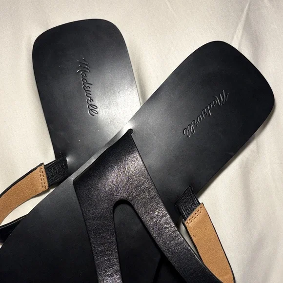 Madewell Black Strappy Sandals - Picture 2 of 4